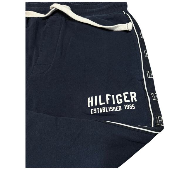 Tommy Hilfiger Sleep Pants Logo Trim Navy/White Women's M Drawstring Pockets - Picture 4 of 7